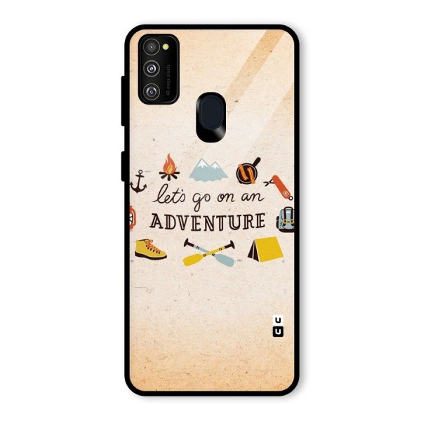 Lets Adventure Life Glass Back Case for Galaxy M21