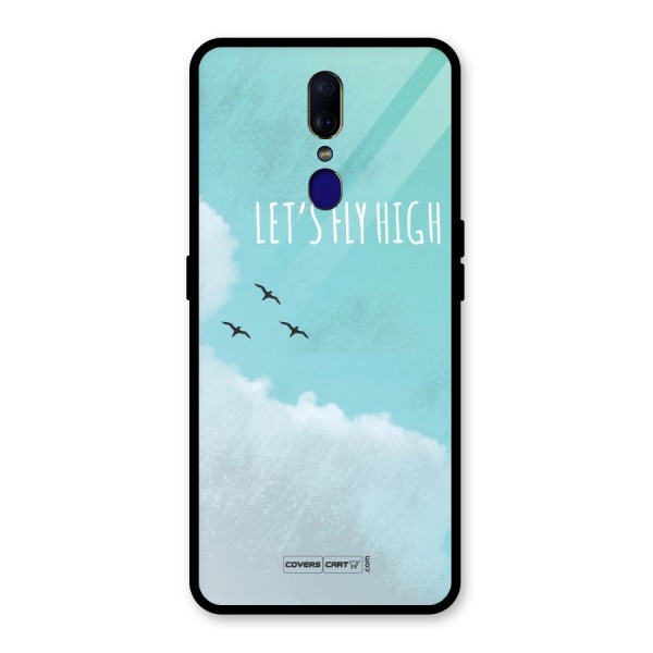 Lets Fly High Glass Back Case for Oppo F11