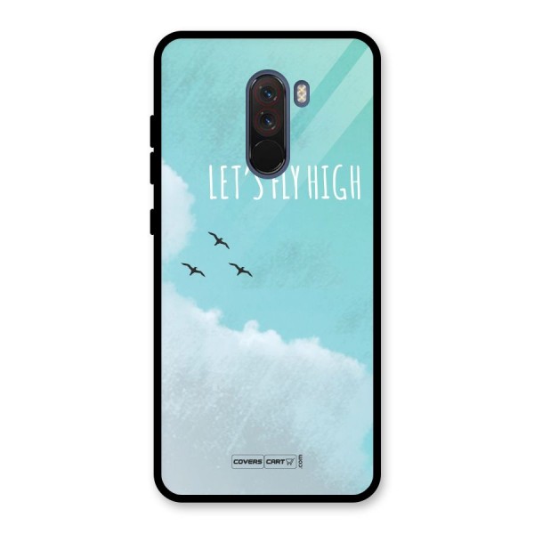 Lets Fly High Glass Back Case for Poco F1