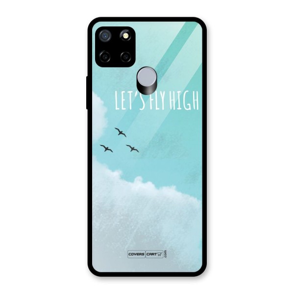 Lets Fly High Glass Back Case for Realme C15