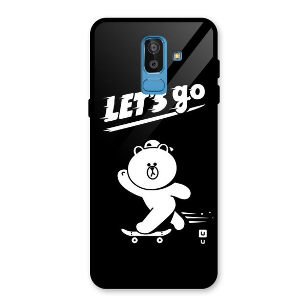 Lets Go Art Glass Back Case for Galaxy J8