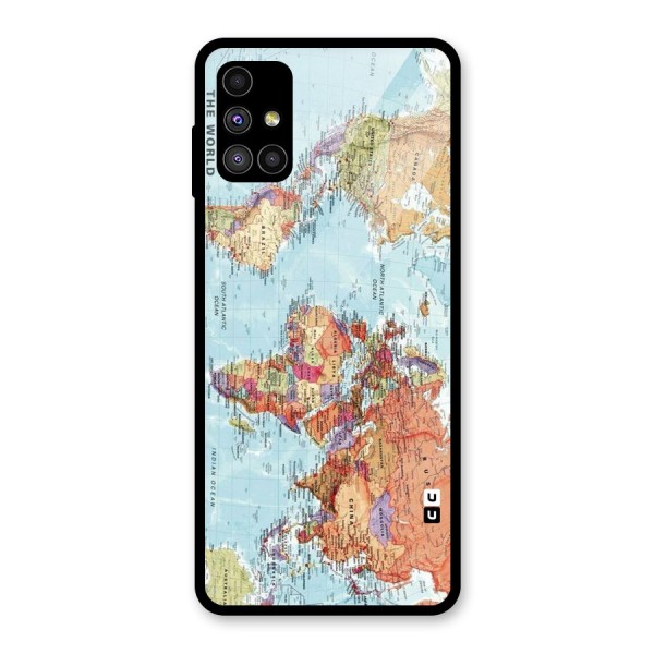 Lets Travel The World Glass Back Case for Galaxy M51