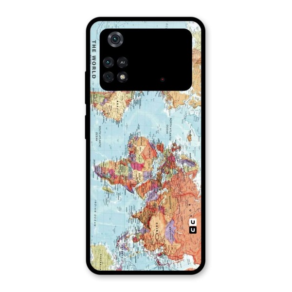 Lets Travel The World Glass Back Case for Poco M4 Pro 4G