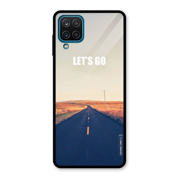 Lets Wander Glass Back Case for Galaxy A12