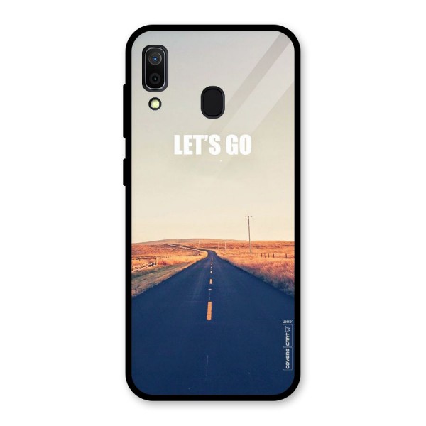 Lets Wander Glass Back Case for Galaxy A30