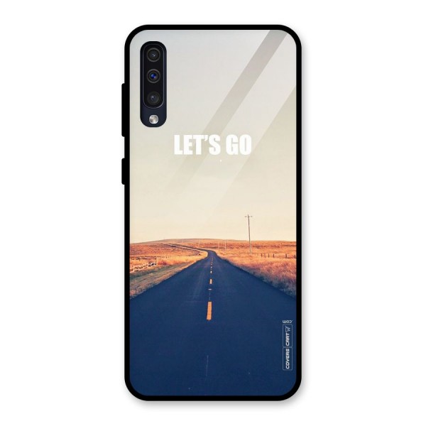 Lets Wander Glass Back Case for Galaxy A50s