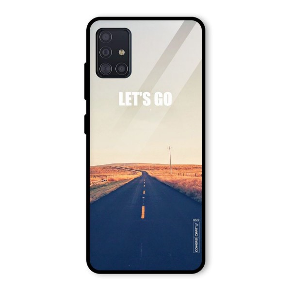 Lets Wander Glass Back Case for Galaxy A51