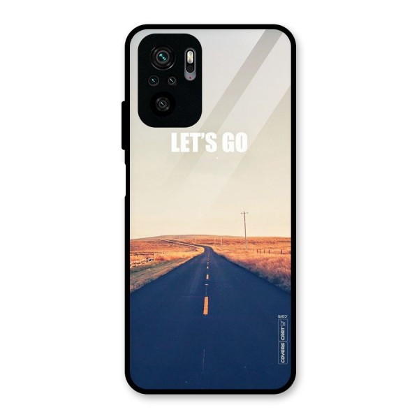 Lets Wander Glass Back Case for Redmi Note 10