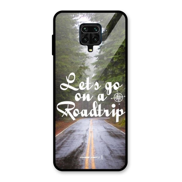 Lets go on a Roadtrip Glass Back Case for Redmi Note 9 Pro Max