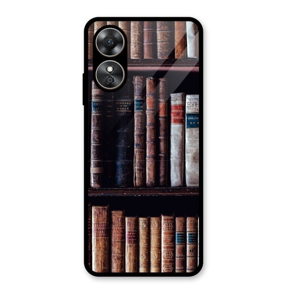 Library Love Glass Back Case for Oppo A17