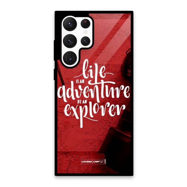 Life Adventure Explorer Glass Back Case for Galaxy S22 Ultra 5G