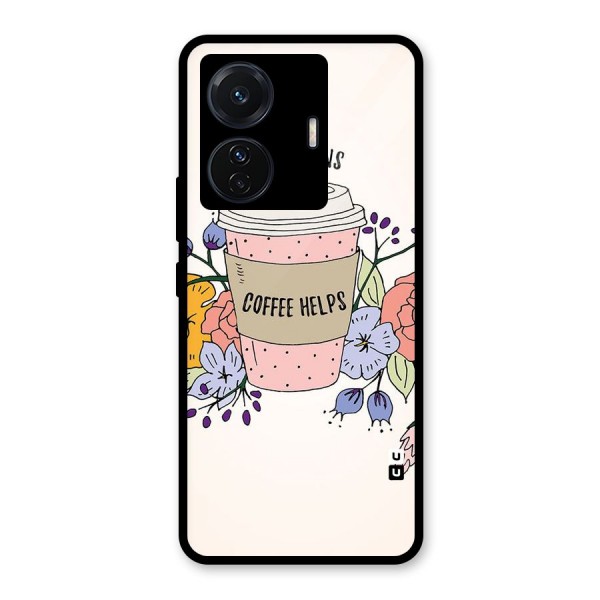 Life Happens Glass Back Case for Vivo T1 Pro