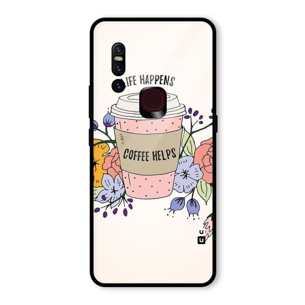 Life Happens Glass Back Case for Vivo V15