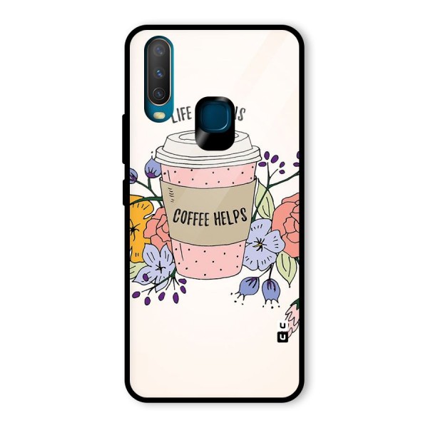 Life Happens Glass Back Case for Vivo Y17