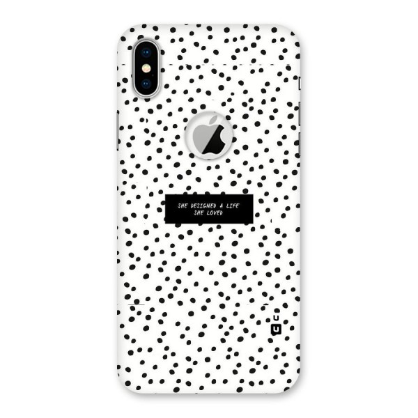 Life Loved Back Case for iPhone XS Logo Cut