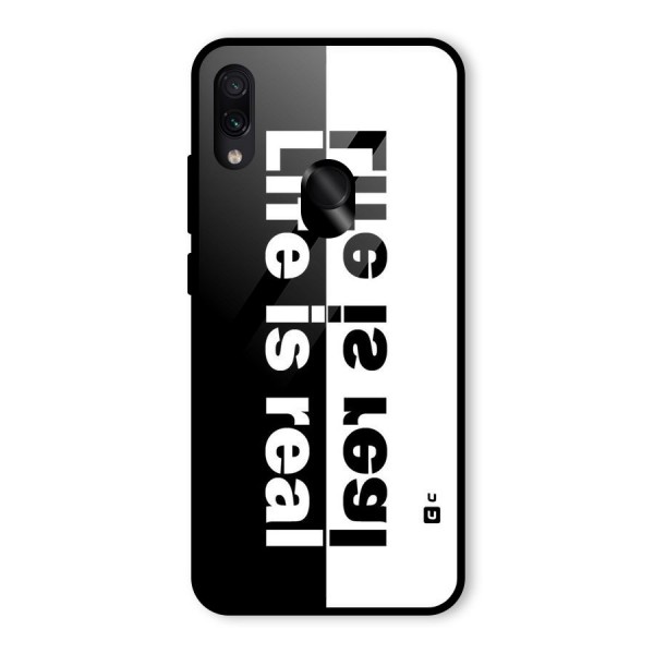 Life Reality Glass Back Case for Redmi Note 7