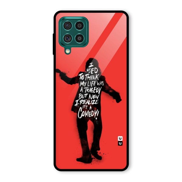 Life Tragedy Comedy Glass Back Case for Galaxy F62