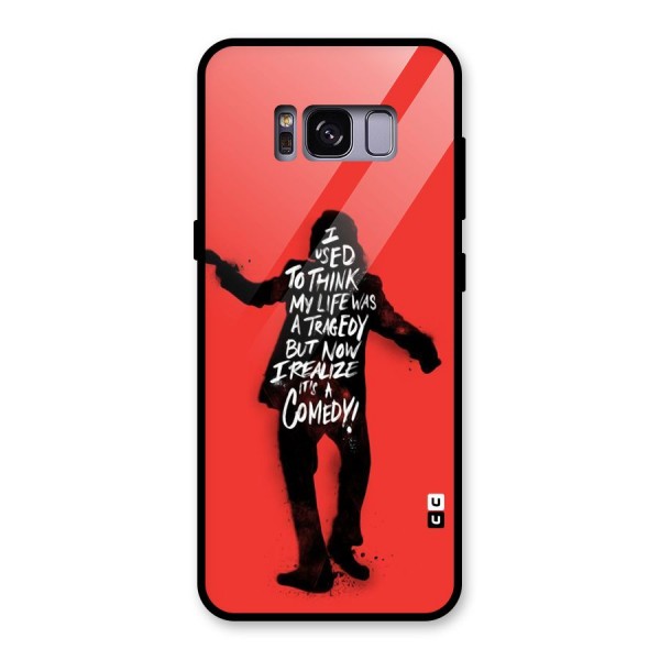 Life Tragedy Comedy Glass Back Case for Galaxy S8