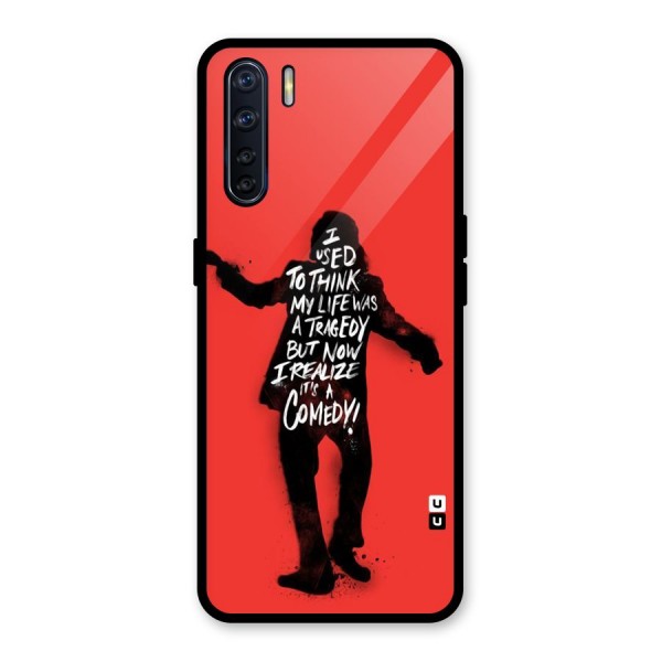 Life Tragedy Comedy Glass Back Case for Oppo F15