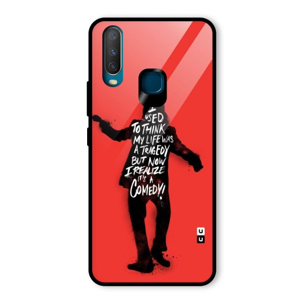 Life Tragedy Comedy Glass Back Case for Vivo Y12