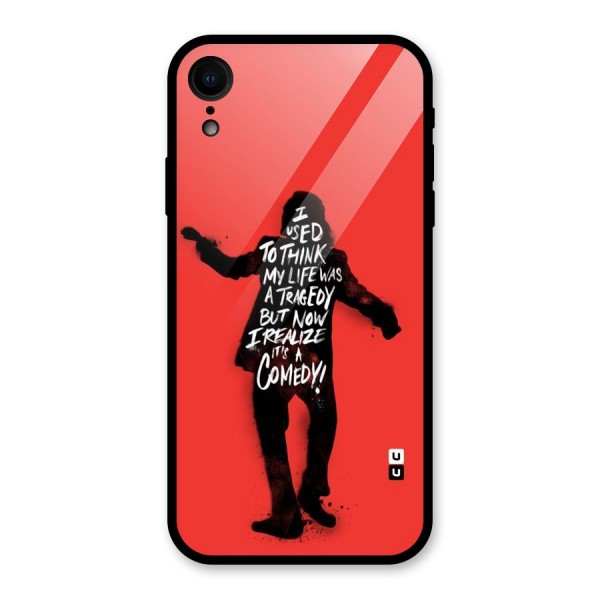 Life Tragedy Comedy Glass Back Case for XR