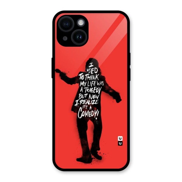 Life Tragedy Comedy Glass Back Case for iPhone 14