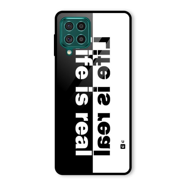 Life is Real Glass Back Case for Galaxy F62