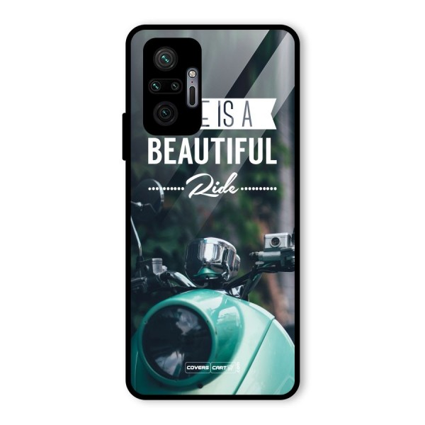 Life is a Beautiful Ride Glass Back Case for Redmi Note 10 Pro