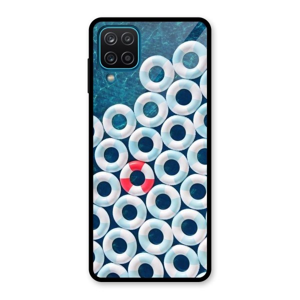 Light Blue Allure Glass Back Case for Galaxy A12