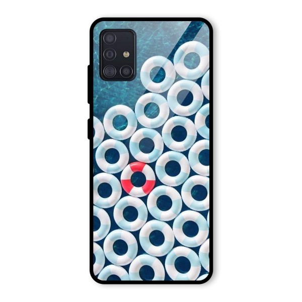 Light Blue Allure Glass Back Case for Galaxy A51