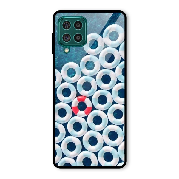 Light Blue Allure Glass Back Case for Galaxy F62