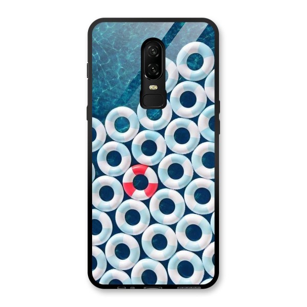 Light Blue Allure Glass Back Case for OnePlus 6