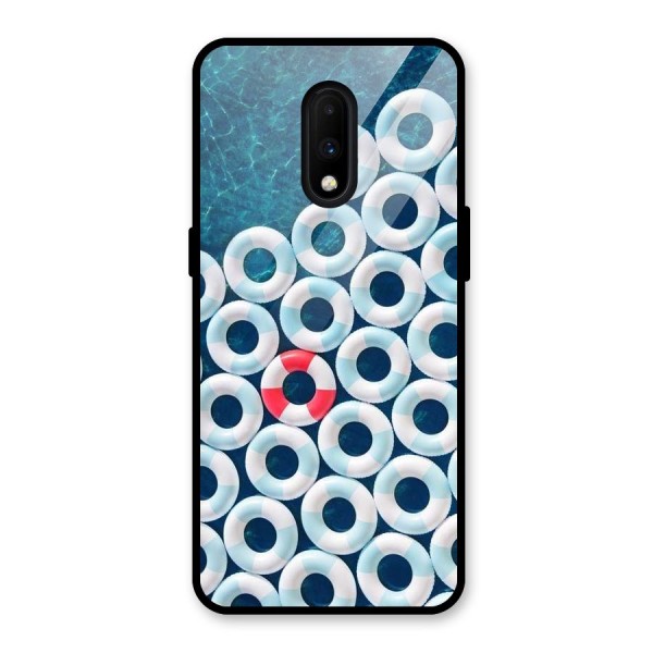 Light Blue Allure Glass Back Case for OnePlus 7