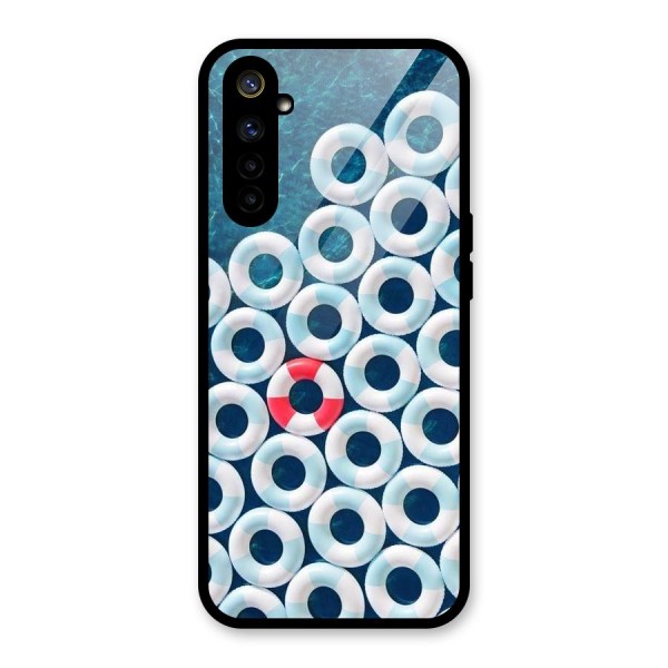 Light Blue Allure Glass Back Case for Realme 6