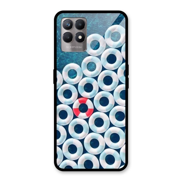 Light Blue Allure Glass Back Case for Realme 8i