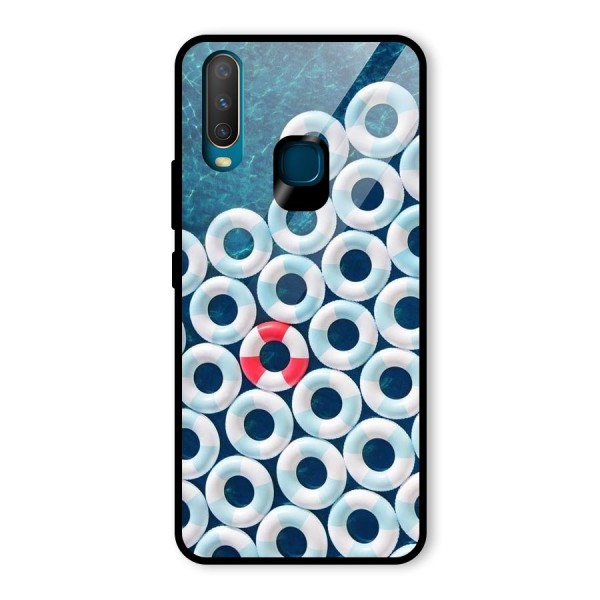 Light Blue Allure Glass Back Case for Vivo Y12