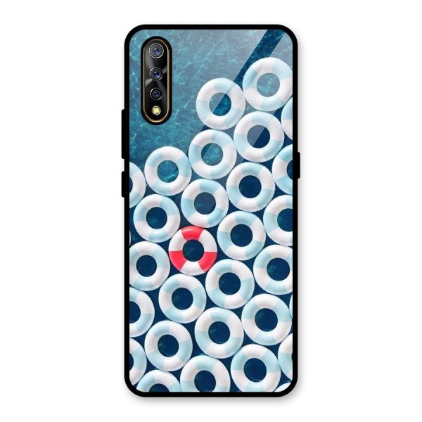 Light Blue Allure Glass Back Case for Vivo Z1x