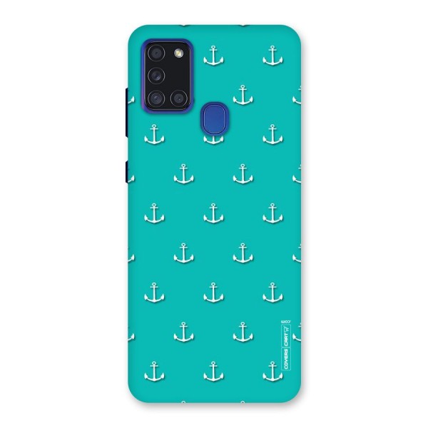 Light Blue Anchor Back Case for Galaxy A21s