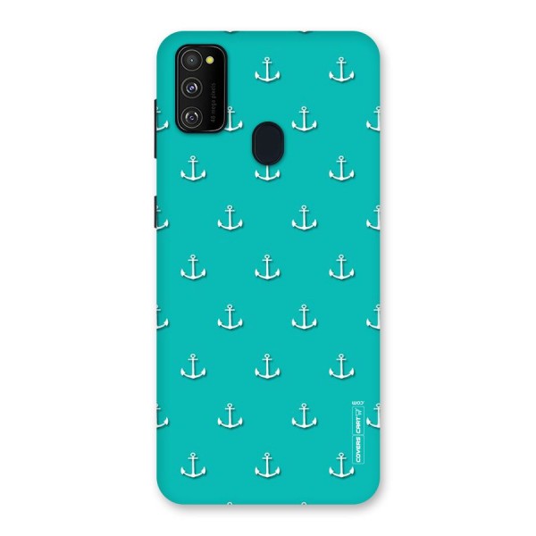 Light Blue Anchor Back Case for Galaxy M21