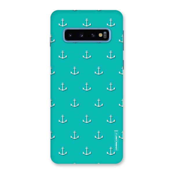 Light Blue Anchor Back Case for Galaxy S10