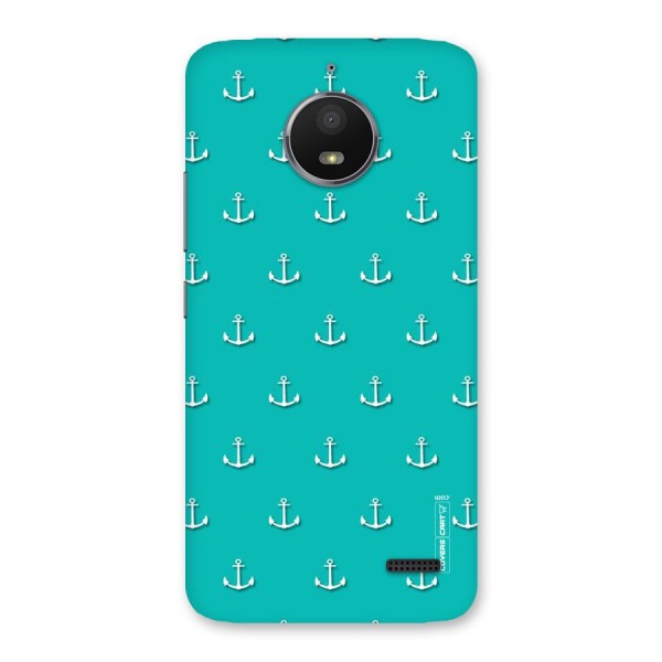 Light Blue Anchor Back Case for Moto E4