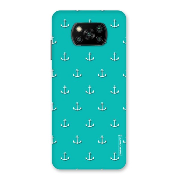 Light Blue Anchor Back Case for Poco X3