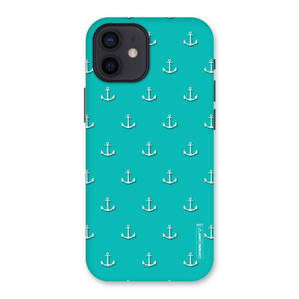 Light Blue Anchor Back Case for iPhone 12