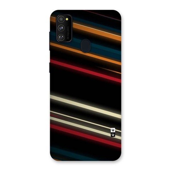 Light Diagonal Stripes Back Case for Galaxy M21