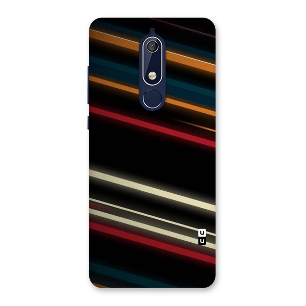 Light Diagonal Stripes Back Case for Nokia 5.1