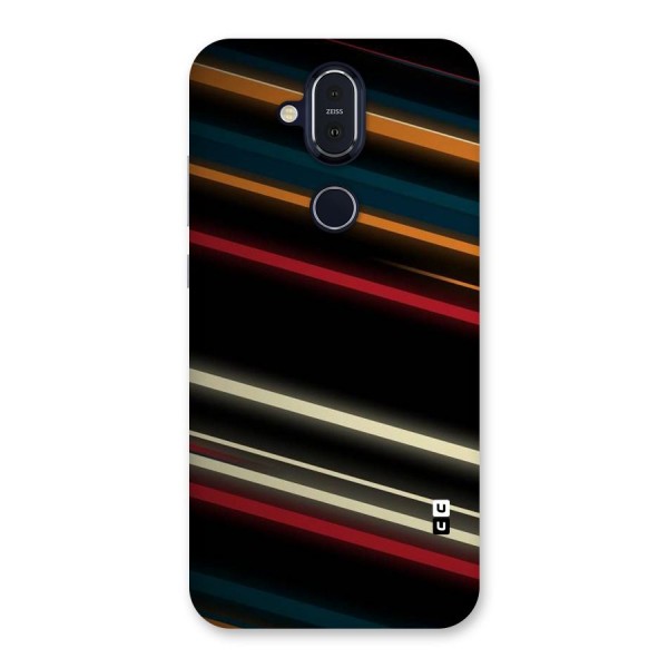 Light Diagonal Stripes Back Case for Nokia 8.1