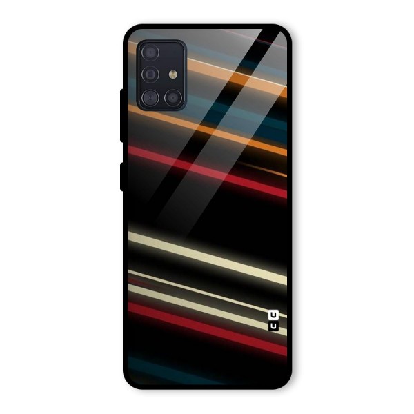 Light Diagonal Stripes Glass Back Case for Galaxy A51