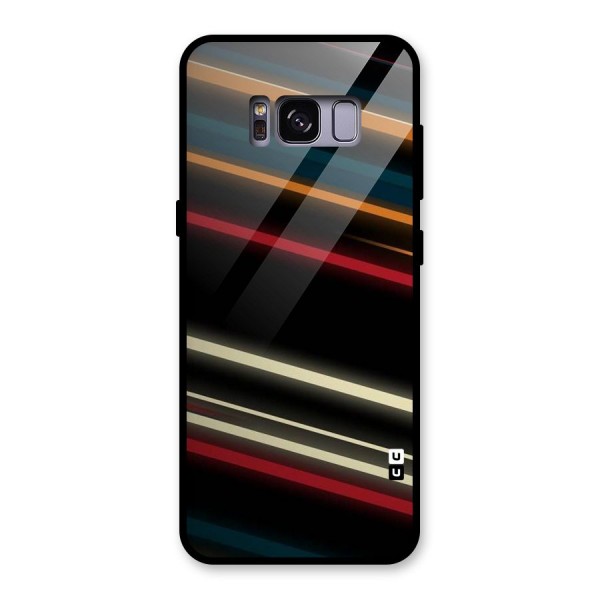 Light Diagonal Stripes Glass Back Case for Galaxy S8