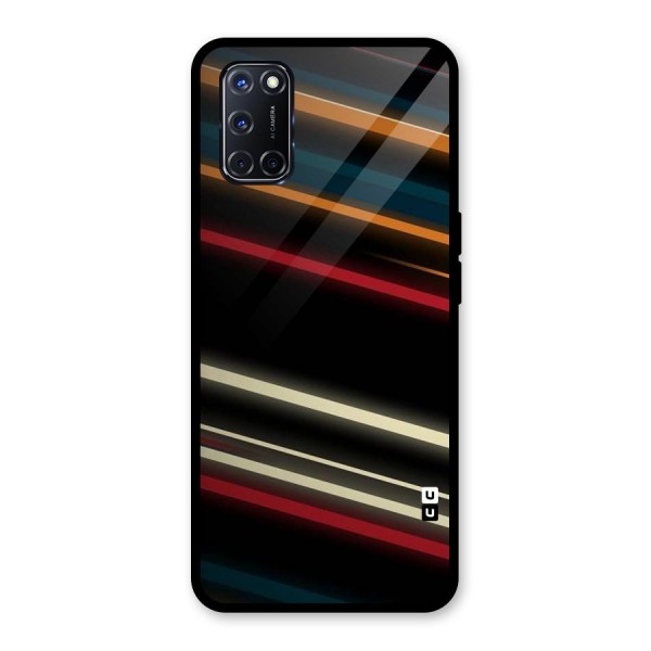 Light Diagonal Stripes Glass Back Case for Oppo A52