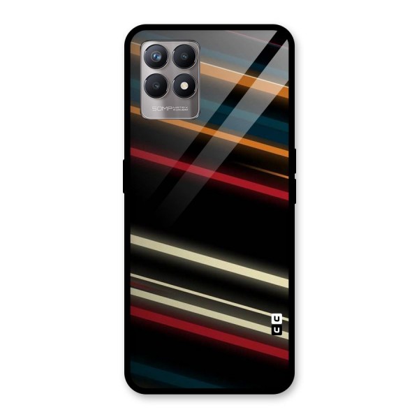 Light Diagonal Stripes Glass Back Case for Realme 8i